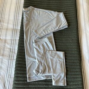 Zenana Outfitters Light Gray Pajama Set